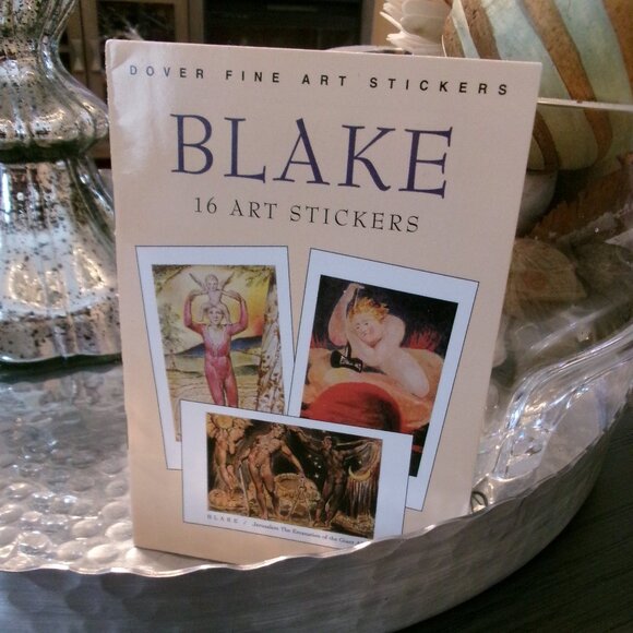 Vtg DOVER FINE ART STICKERS BLAKE 16 ART STICKER Mini Book UNUSED - Picture 1 of 6